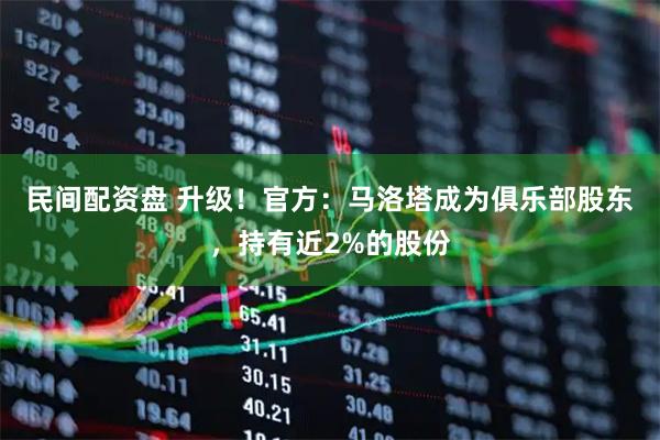 民间配资盘 升级！官方：马洛塔成为俱乐部股东，持有近2%的股份