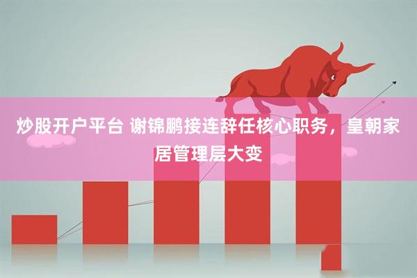 炒股开户平台 谢锦鹏接连辞任核心职务，皇朝家居管理层大变