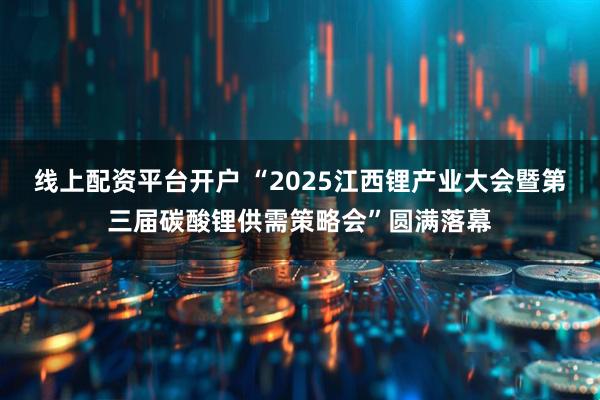线上配资平台开户 “2025江西锂产业大会暨第三届碳酸锂供需策略会”圆满落幕